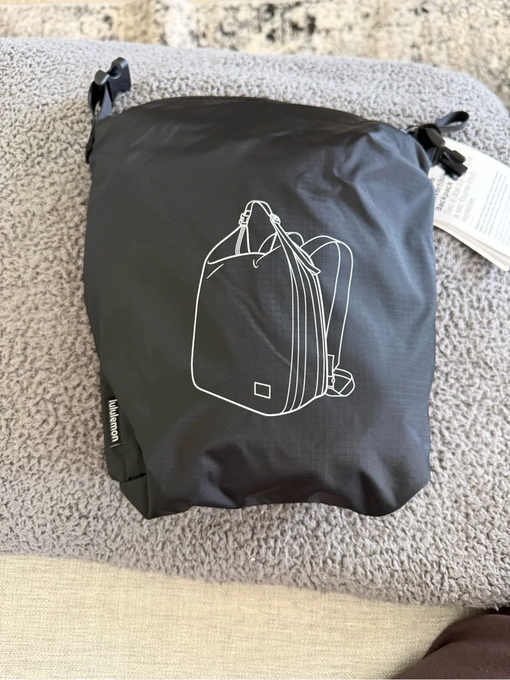 NWT - lululemon athletica packable convertible backpack tote